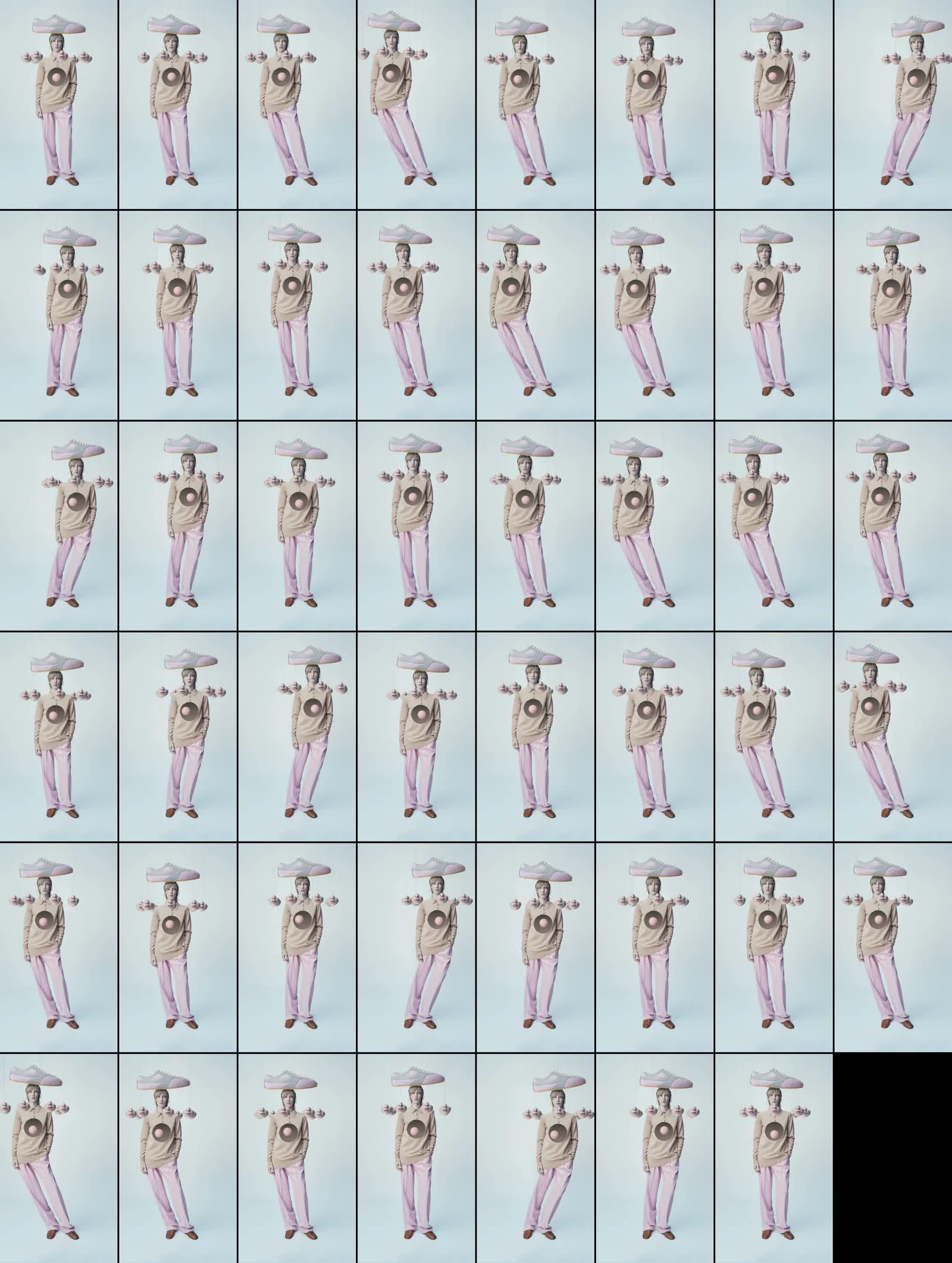 Contact sheet of 47 frames from Frank Nitty 3000's reel