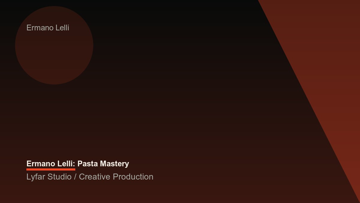 Ermano Lelli: Pasta Mastery
