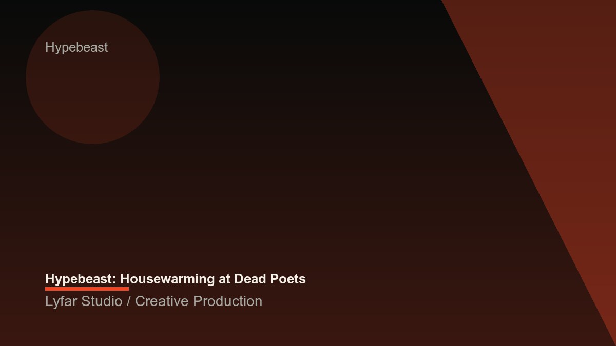 Hypebeast: Housewarming at Dead Poets