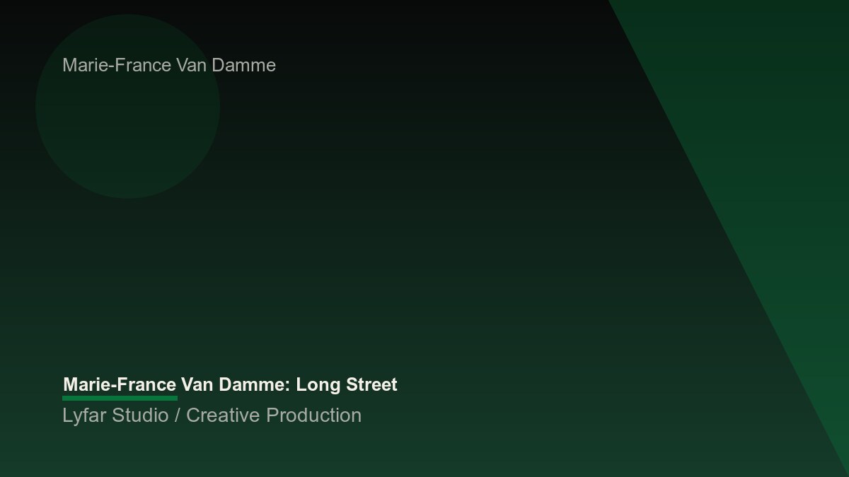 Marie-France Van Damme: Long Street